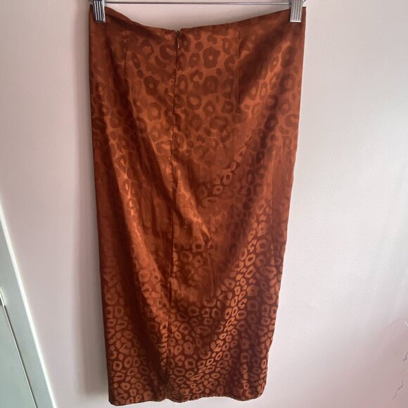 Leopard copper long skirt - Picture 2 of 4